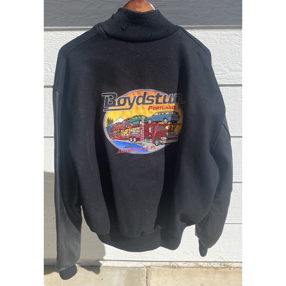 Boydstun Genuine Leather Varsity Letterman Varsity Jacket By Amber Graphics SzXL